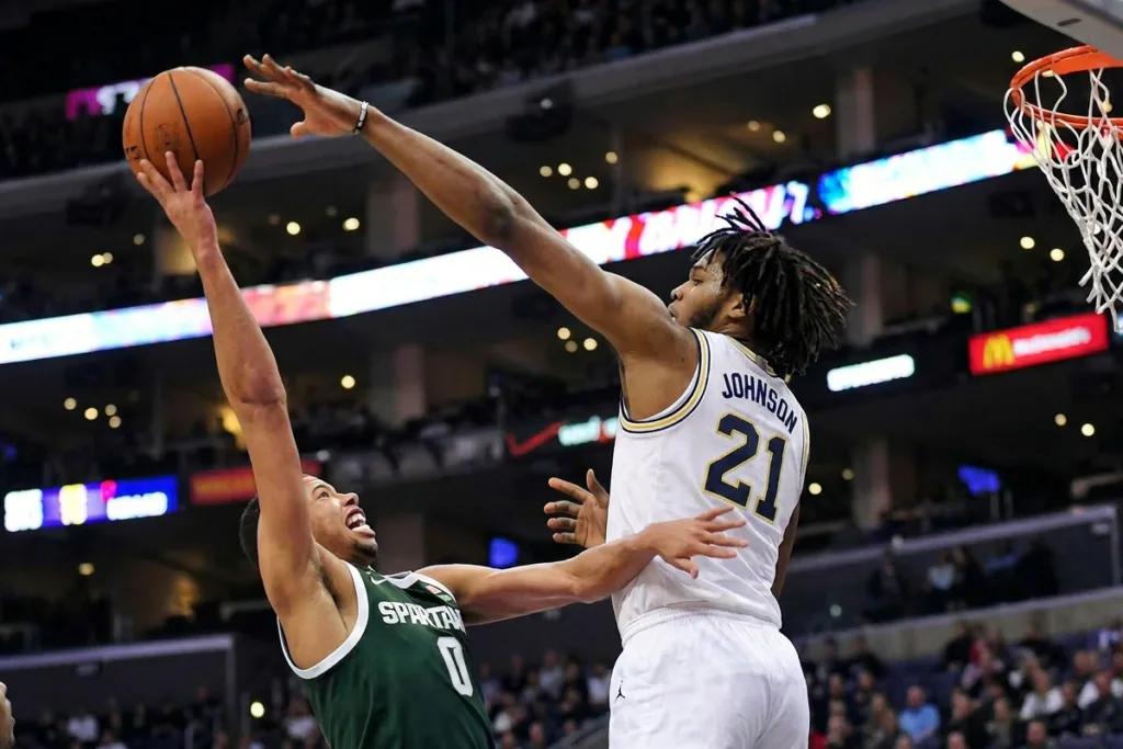 Morez Johnson Jr, Michigan, nba draft, michigan state