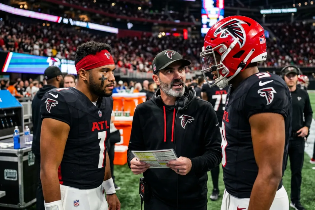 Drake London, Atlanta Falcons, Michael Penix, Kevin Stefanski, Tua Tagovailoa