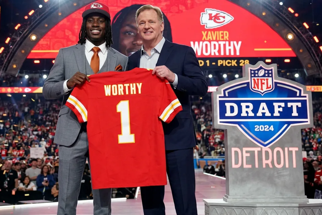 Kansas City Chiefs, Xavier Worthy, 2024 nfl draft, Goodell