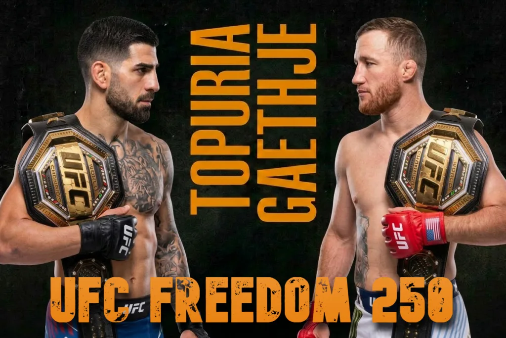 ufc freedom 250, ilia topuria, justin gaethje
