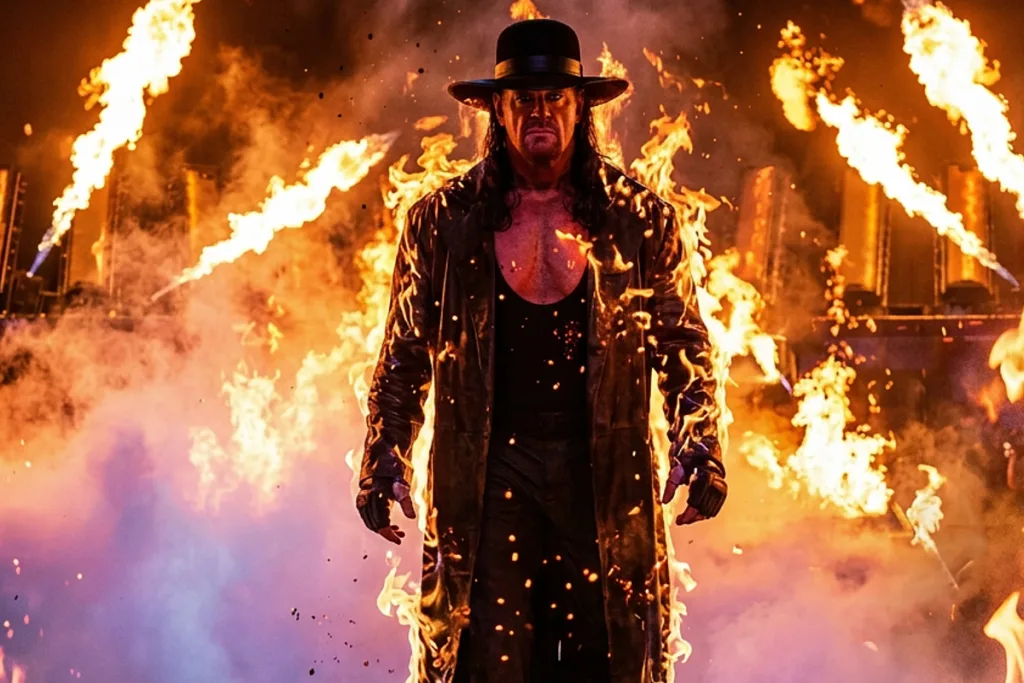 the undertaker, elimination chamber, fire