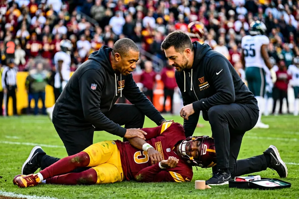 Jayden Daniels, Robert Griffin III, Al Bellamy, David Blough