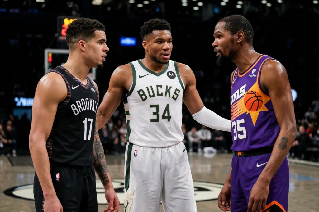 nba finals, kevin durant, suns, giannis, bucks, michael porter, nets