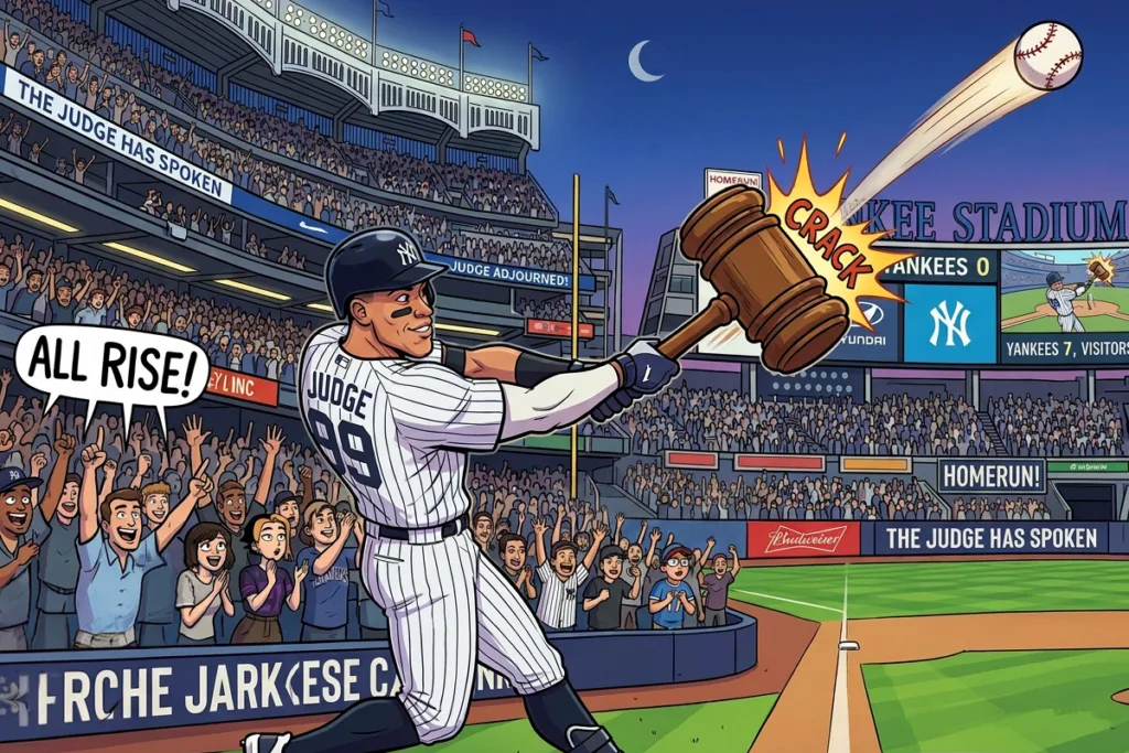 Aaron Judge, all rise, cartoon, anubis sports