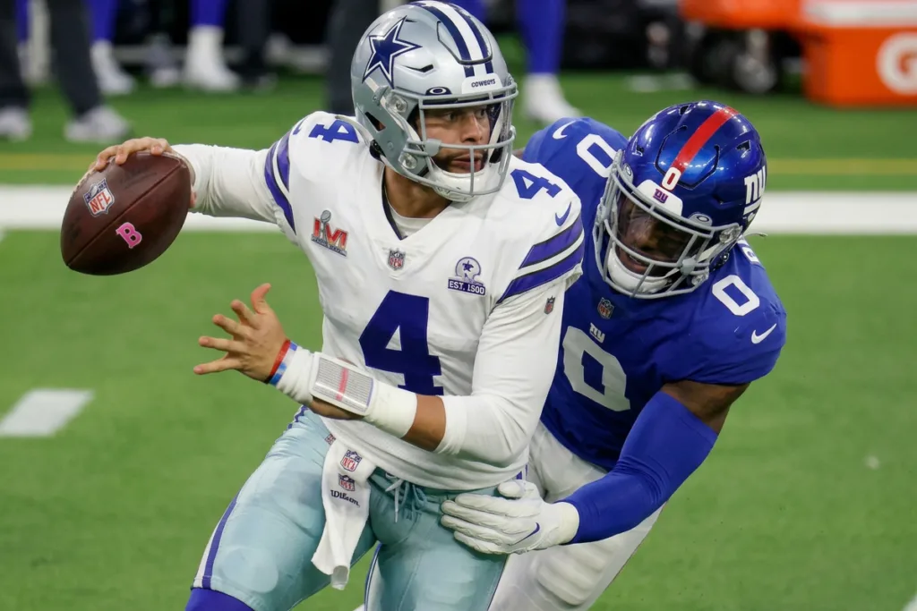2026 new york giants, brian burns, cowboys, dak prescott