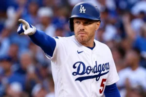 LA Dodgers has high expectations to match their high payroll. Freddie Freeman pictured