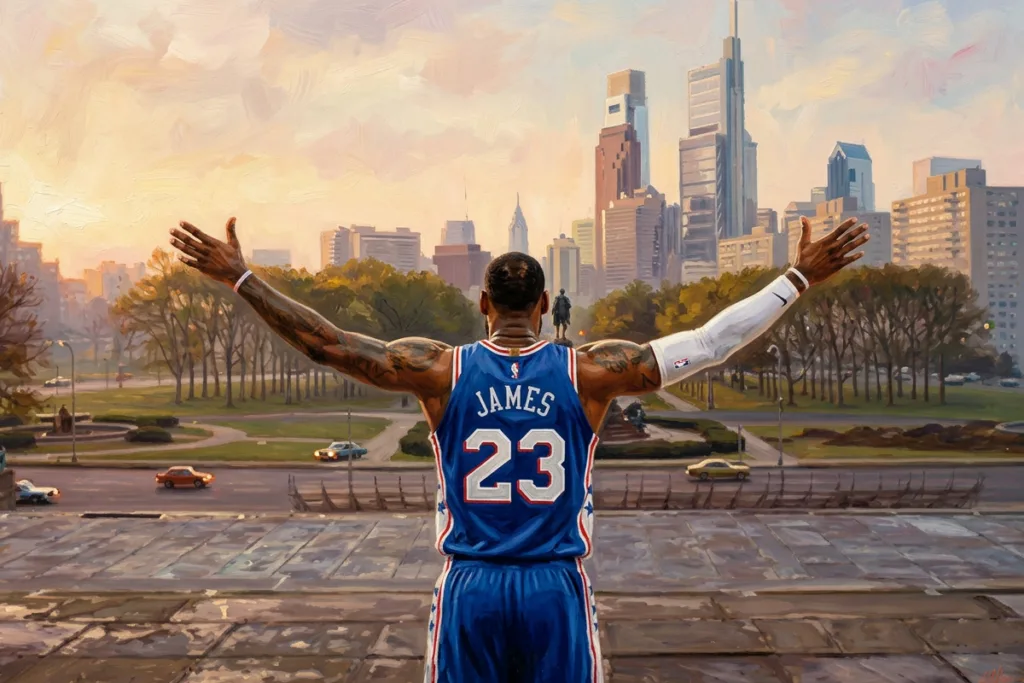 lebron james 76ers, Rocky, Anubis Sports, Philadelphia