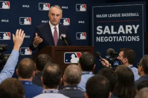 MLB Commissioner Rob Manfred will lead CBA talks and discuss the idea of a salary cap and floor
