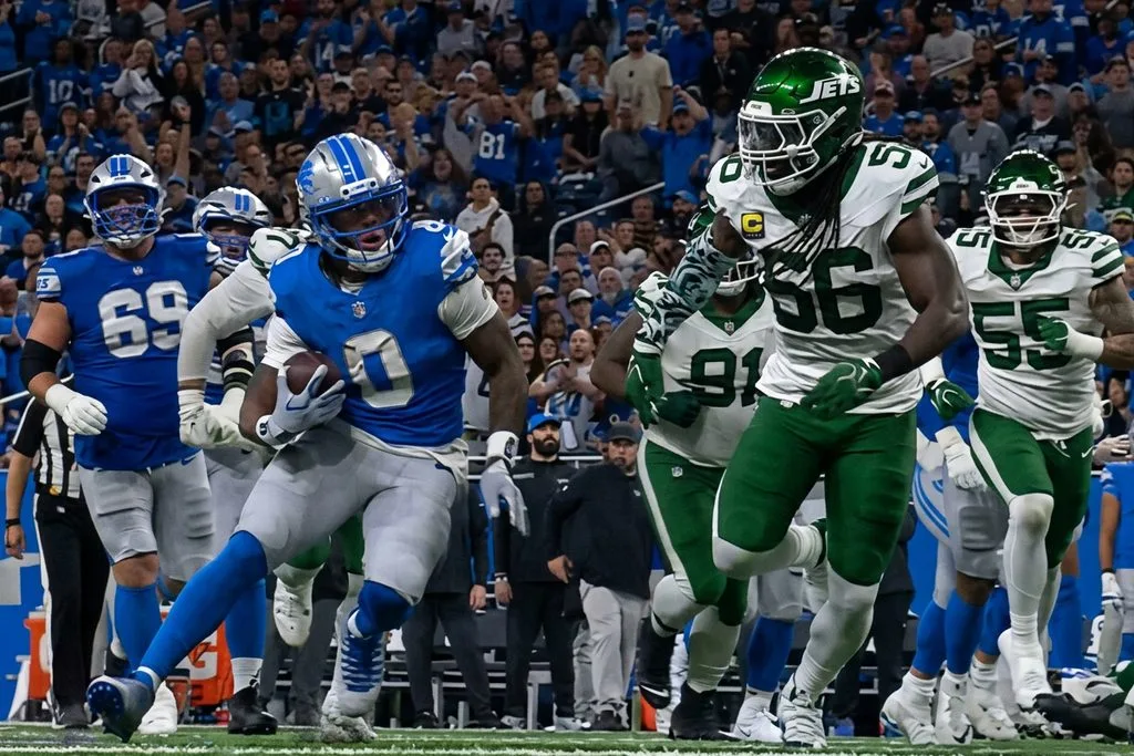 Jahmyr Gibbs, Lions, Jets, Aaron Burriesci