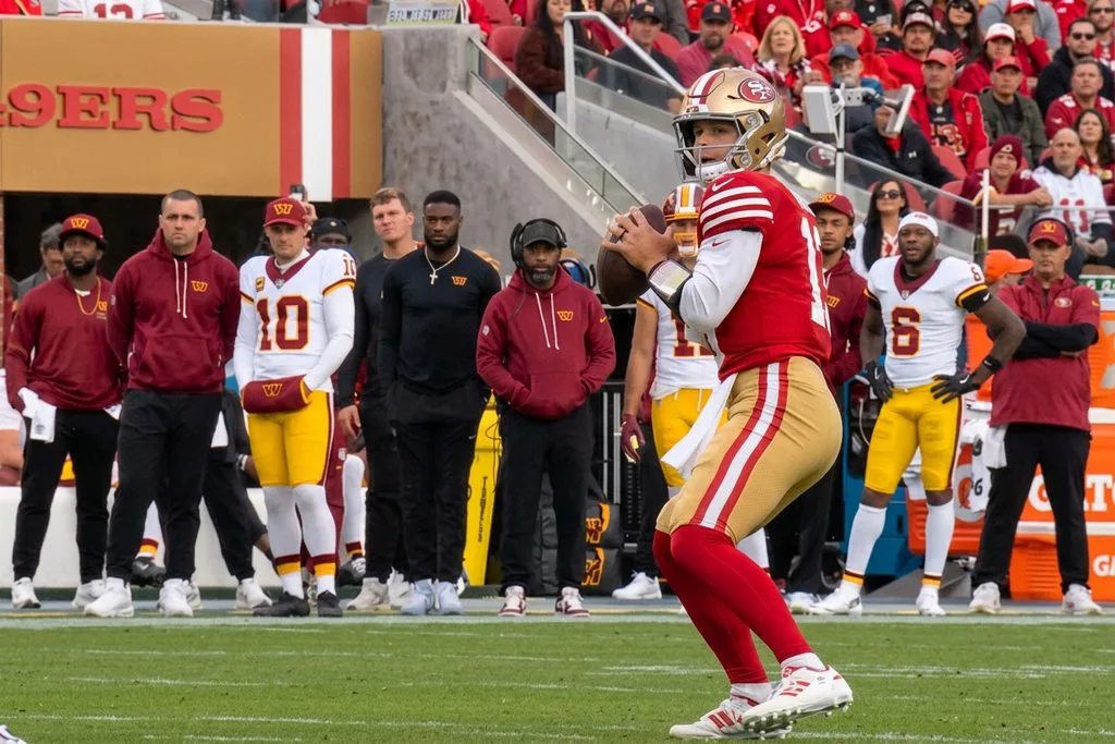 aaron burriesci, against the spread, week 6, nfl, 49ers, commanders, brock purdy