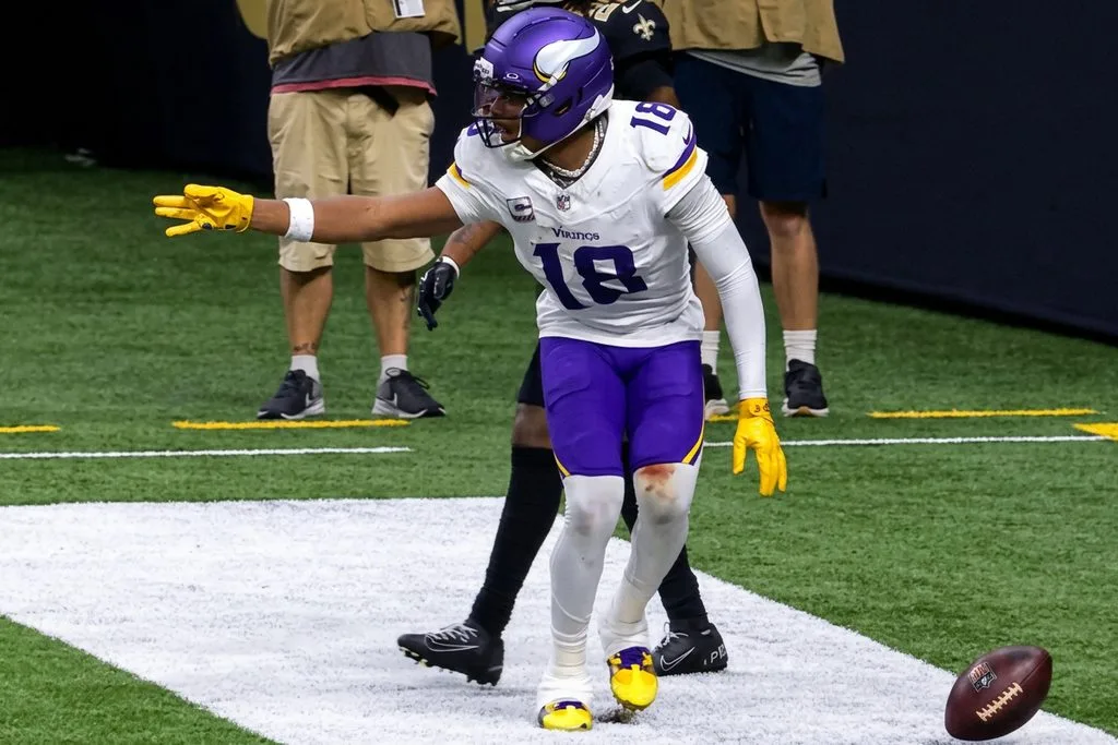 justin jefferson, vikings, aaron burriesci, against the spread