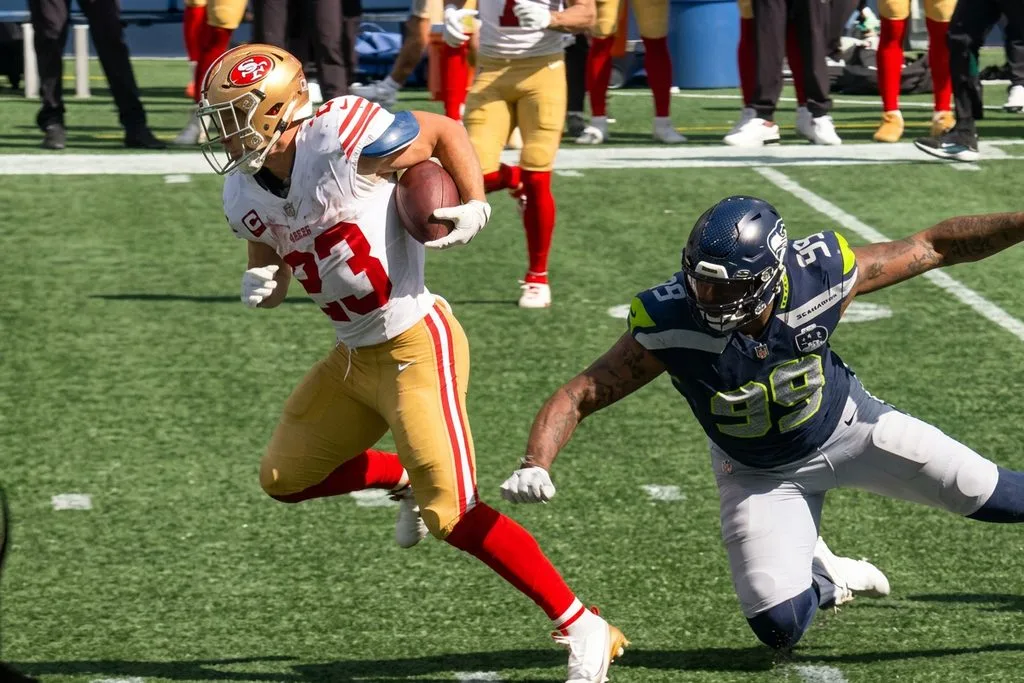 christian mccaffrey, 49ers, aaron burriesci, against the spread
